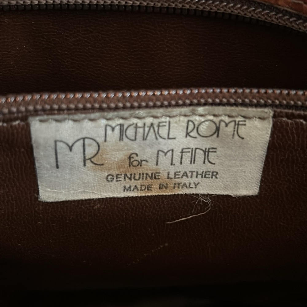 Michael Rome Chestnut Croc-Pattern Tote - Picture 4 of 9